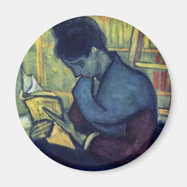 The Novel Reader By Vincent Van Gogh Magnet (Front)