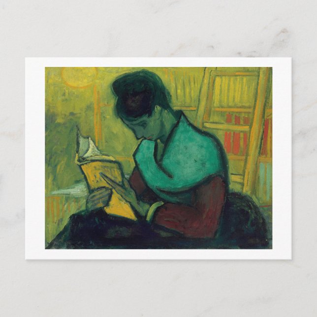The Novel Reader, Van Gogh Fine Art Postcard (Front)