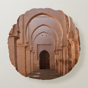 The now ruined and partly restored Tin Mal Mosque Round Cushion
