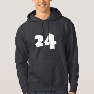 The number 24 print novelty: number only hoodie