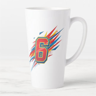 "The Number 6: A Symbol of Harmony and Love" Latte Mug