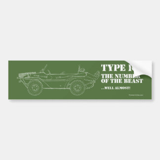 the number of the beast …well almost! bumper sticker