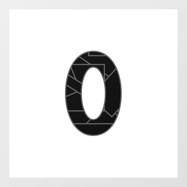 The number zero (0) in black (Sheet)