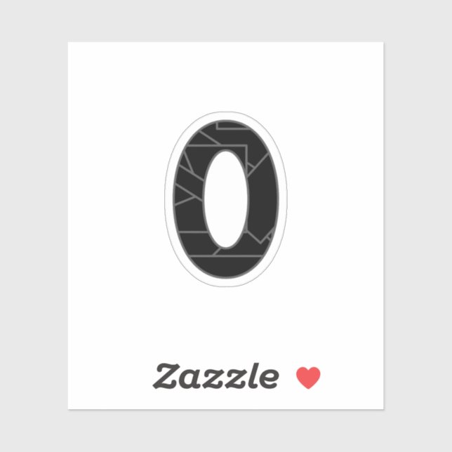 The number zero (0) in black (Sheet)