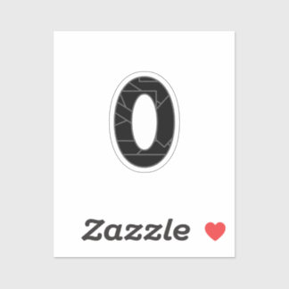 The number zero (0) in black