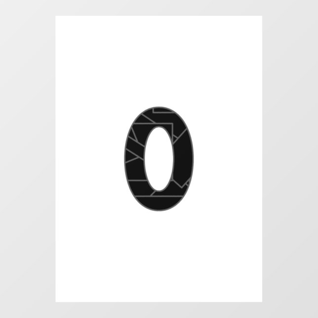 The number zero (0) in black (Sheet)