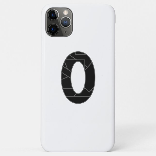 The number zero (0) in black Case-Mate iPhone case (Back)