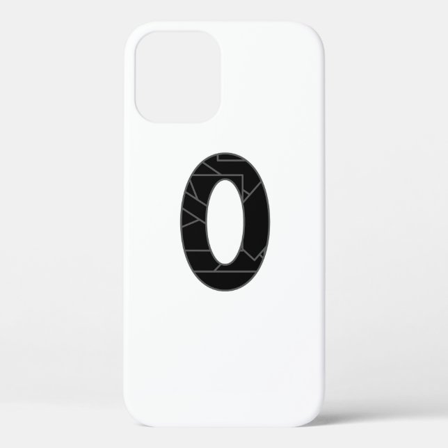 The number zero (0) in black Case-Mate iPhone case (Back)