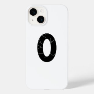 The number zero (0) in black Case-Mate iPhone 14 case