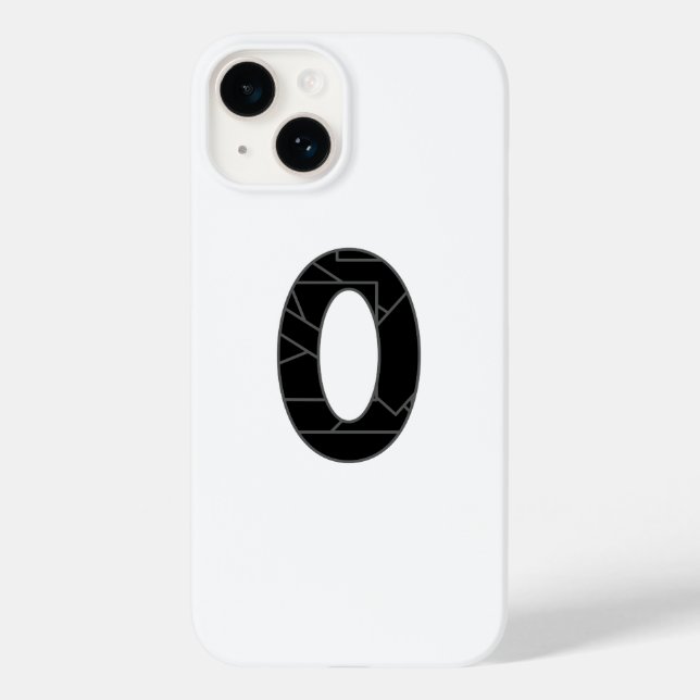 The number zero (0) in black Case-Mate iPhone case (Back)