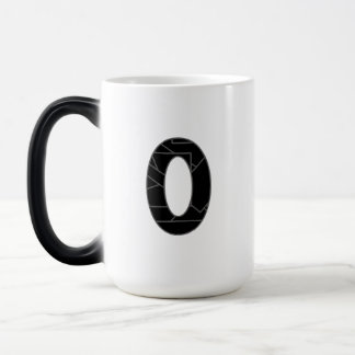 The number zero (0) in black magic mug