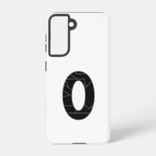 The number zero (0) in black samsung galaxy case