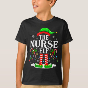 The Nurse Elf Christmas Nursing Funny Rn Christmas T-Shirt
