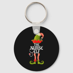 The Nurse Elf Family Matching Christmas 2023  Key Ring