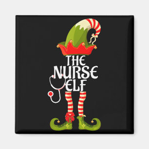 The Nurse Elf Family Matching Christmas 2023  Magnet