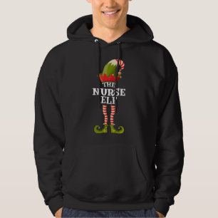 The Nurse Elf Funny Christmas Matching Family Hoodie
