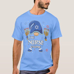 The Nurse Gnome Hanukkah Matching Family Pajama  T-Shirt
