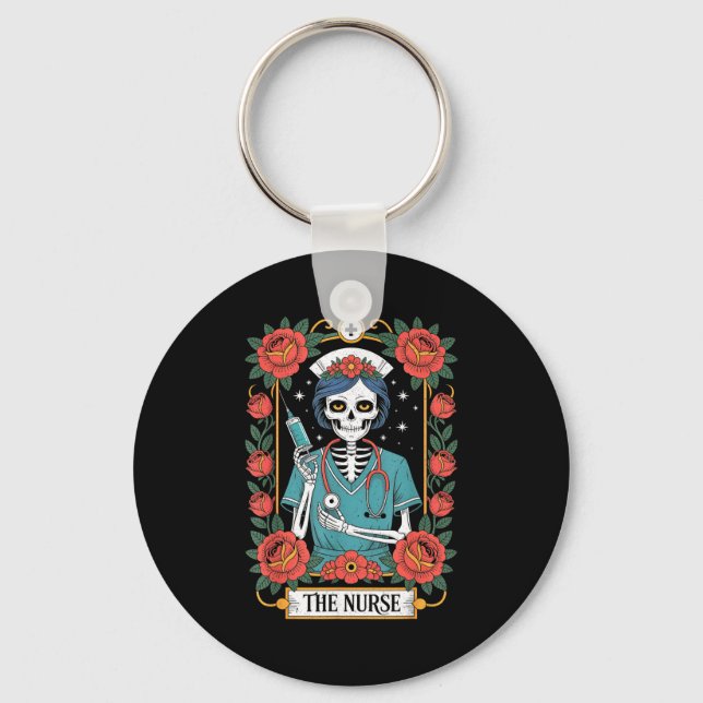 The Nurse Tarot Card  Key Ring (Front)