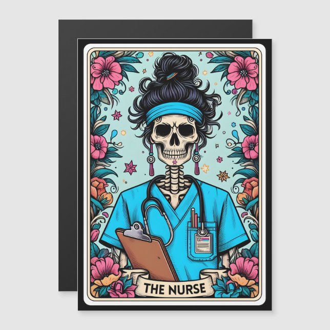 "The Nurse" Tarot Card Magnet (Front/Back)