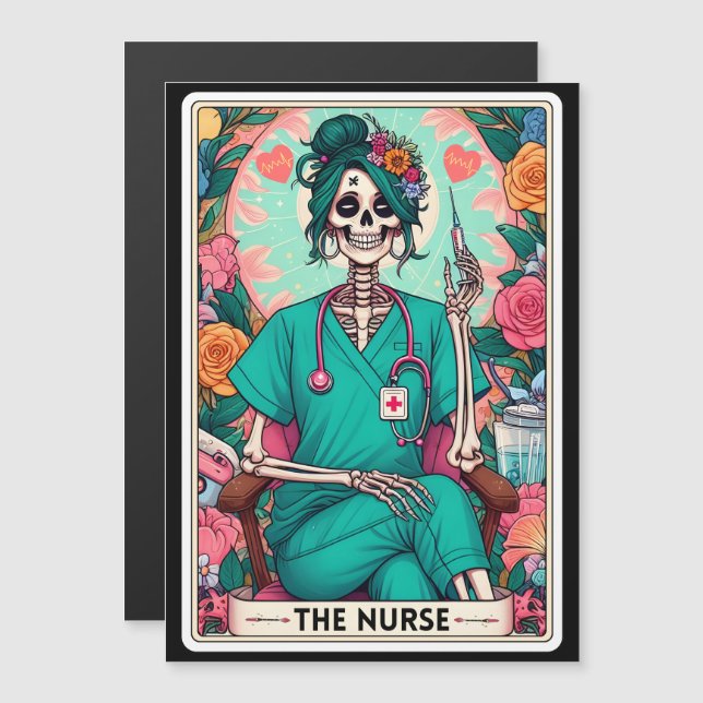 "The Nurse" Tarot Card Magnet (Front/Back)