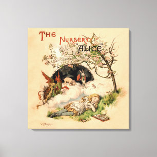 The Nursery Alice 1890 Vintage Wonderland Cover Canvas Print