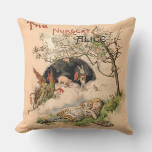 The Nursery Alice 1890 Vintage Wonderland Cover Cushion