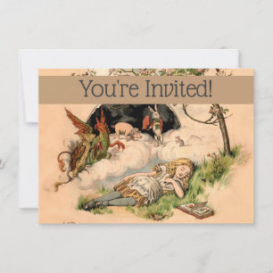 The Nursery Alice 1890 Vintage Wonderland Cover Invitation