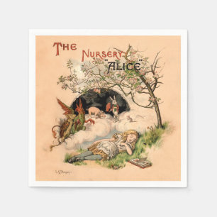 The Nursery Alice 1890 Vintage Wonderland Cover Napkin