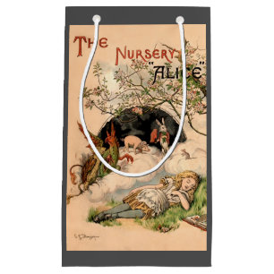 The Nursery Alice 1890 Vintage Wonderland Cover Small Gift Bag