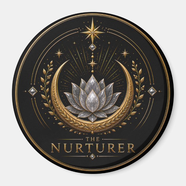 The Nurturer Cancer Archetype Circle Magnet (Front)