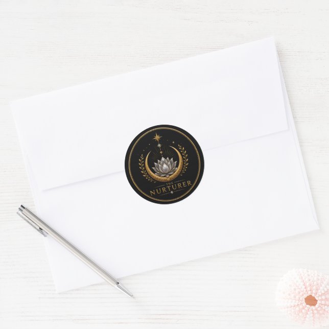 The Nurturer Cancer Archetype Round Sticker (Envelope)