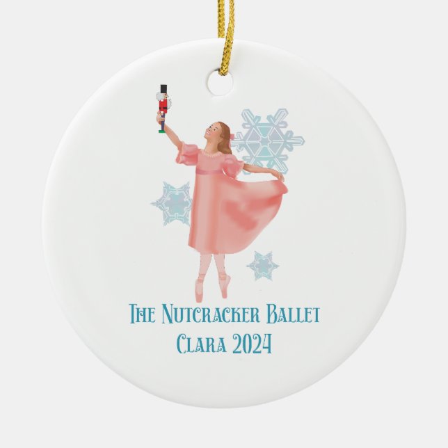 The Nutcracker 2024 - Clara Ceramic Tree Decoration (Front)