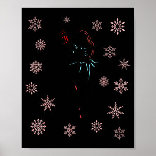The Nutcracker Ballet And Clara Ballerina Christma Poster