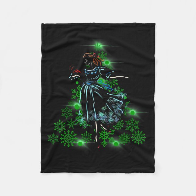 The Nutcracker Ballet And Clara Marie Christmas Tr Fleece Blanket (Front)