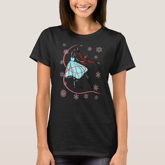 The Nutcracker Ballet Clara Dancing with Nutcracke T-Shirt (Front)
