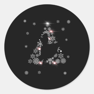 The Nutcracker Ballet Clara Tree Christmas Holiday Classic Round Sticker