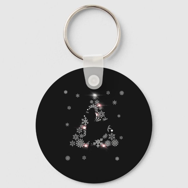 The Nutcracker Ballet Clara Tree Christmas Holiday Key Ring (Front)