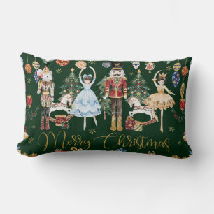 The Nutcracker Ballet Festive Merry Christmas Lumbar Cushion