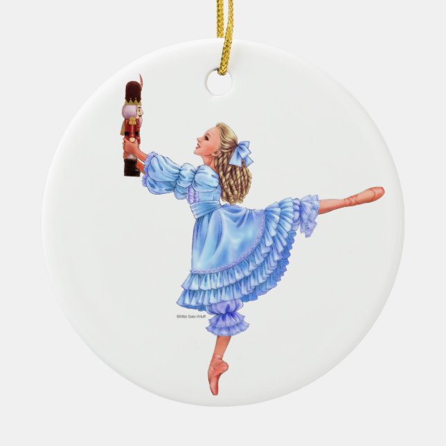The Nutcracker Ballet Keepsake Ornament with Clara (Front)