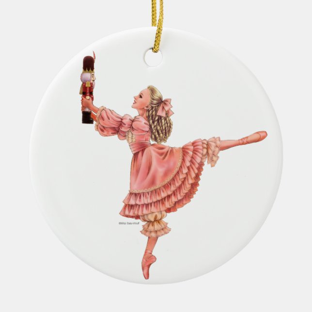 The Nutcracker Ballet Keepsake Ornament with Clara (Front)