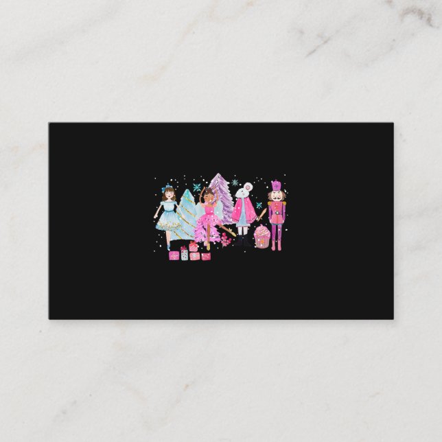 The Nutcracker Ballet Pink Christmas Plum Fairy Vi Business Card (Front)