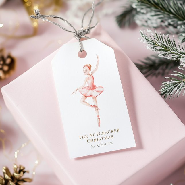 The Nutcracker Christmas Ballerina Gift Tag  (Creator Uploaded)
