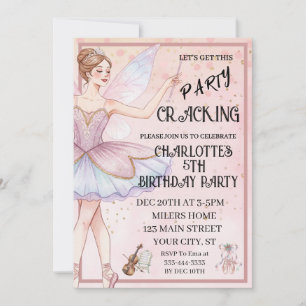 The Nutcracker Christmas Ballet Birthday Invitation