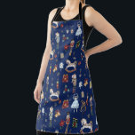 The Nutcracker Christmas Ballet Vintage Navy Blue Apron<br><div class="desc">The Nutcracker Christmas Ballet Vintage Apron.  Perfect Kris Kringle present.  Matching items available in store! https://www.zazzle.com/collections/119667271404904397</div>