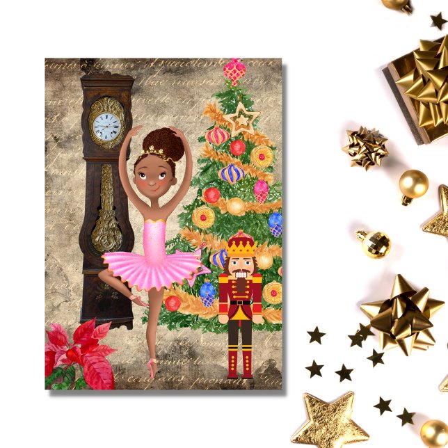 The Nutcracker Clara Act I Christmas Eve Ballet Holiday Card (Creator Uploaded)