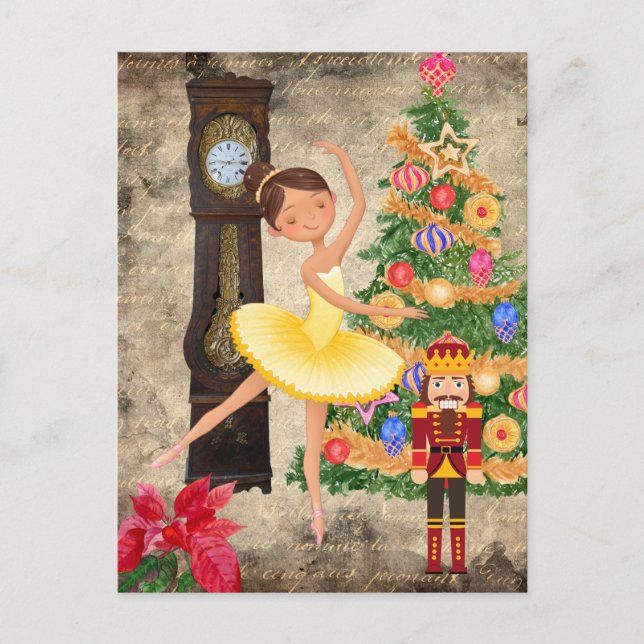 The Nutcracker Clara Act I Christmas Eve Holiday Postcard (Front)