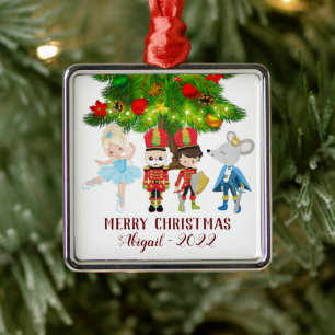 The Nutcracker, Clara, Mouse King Christmas Metal Tree Decoration