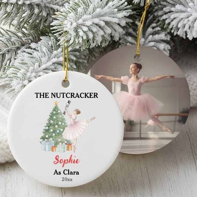 The Nutcracker Custom Name & Photo Ballet Keepsake Ceramic Tree Decoration (Creator Uploaded)