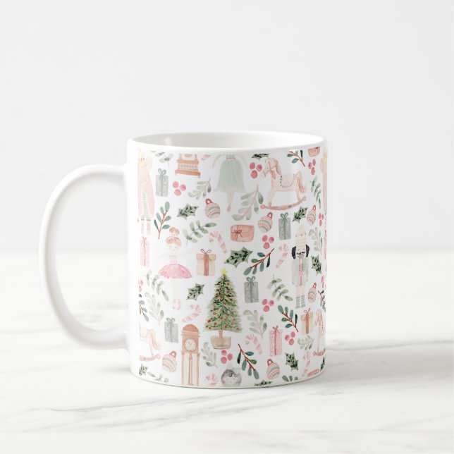 The Nutcracker Holiday Watercolor Coffee Mug (Left)