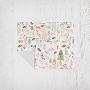 The Nutcracker Holiday Watercolor Fleece Blanket